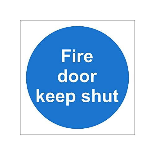 Cartello con scritta Fire Door Keep Shut, 100 mm...