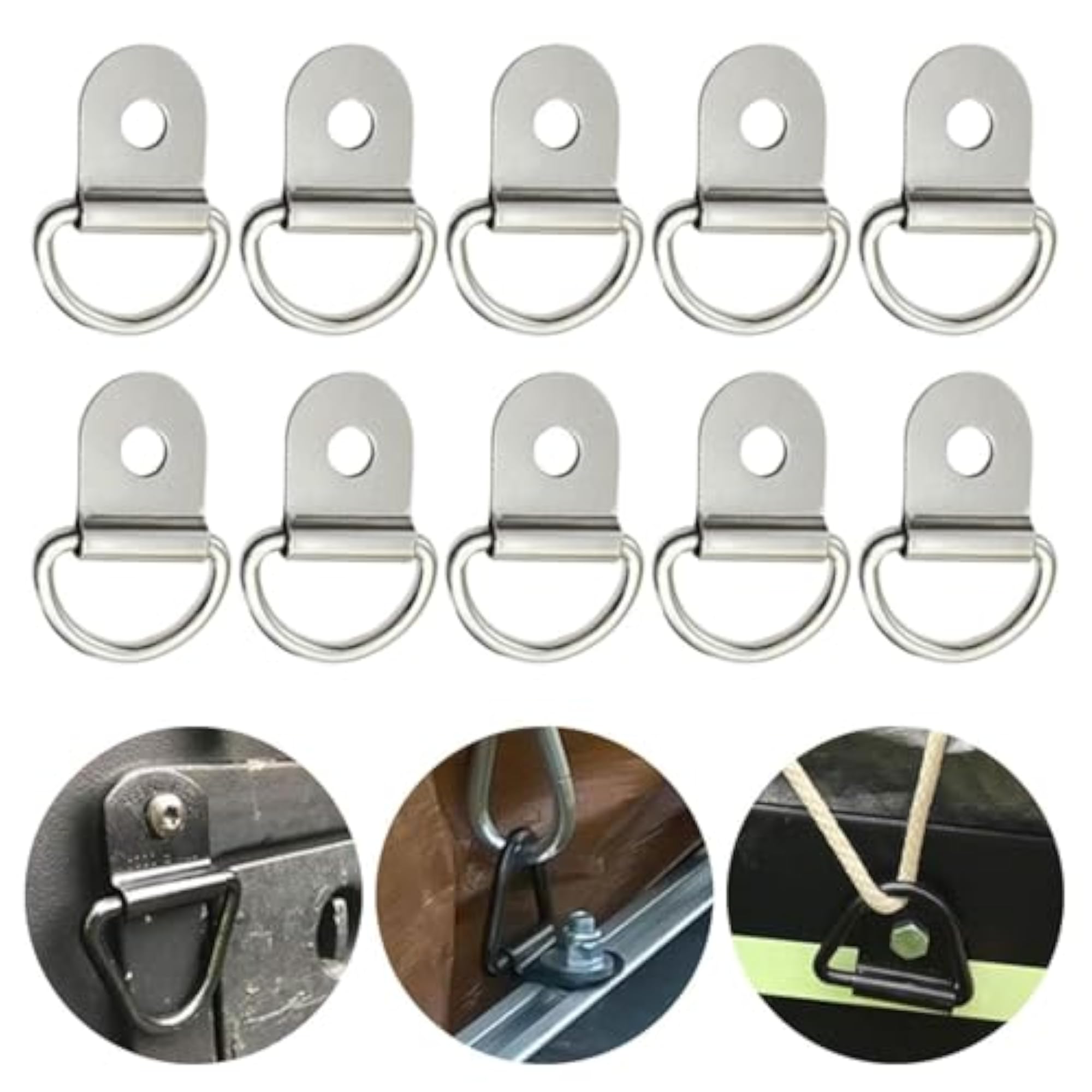 10pc D Rings for Trailers and Yachts