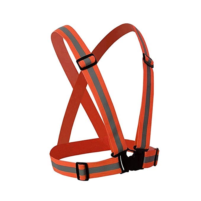 GATI EXPORTS High Visibility Protective Safety Reflective Vest Cross Belt Strips Adjustable reflector for Night (Pack of - 5, Orange) (B0CHMPD43F) Amazon Price History, Amazon Price Tracker