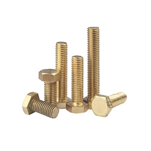 Unifizz M4*30mm Hexagon head bolts Brass socket head cap screws Threaded hexagonal screws 10PCS