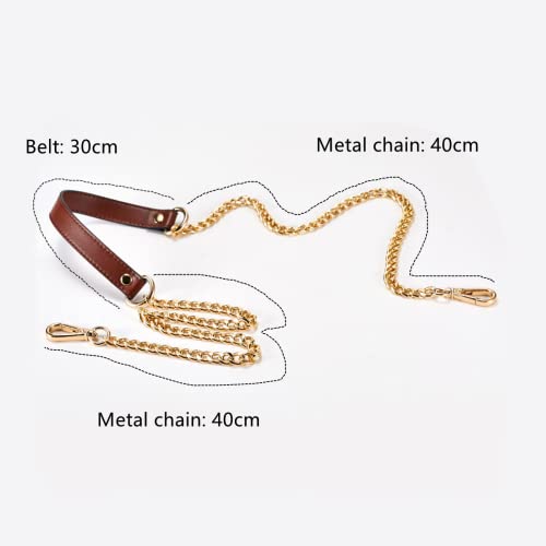 Sangle de sac à main métallique ETOPARS anti-rupture marron 110 cm - 4