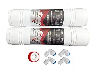 AQUALIQUID RO Platinum Post-Carbon Filter, Sediment Filter with 4 Piece Connectors for RO Water Purifier(PTech-sedi+post)