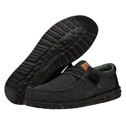 Image of HEYDUDE Men's Wally Washed Canvas, Men's Shoes, Slip-on Loafers, Comfortable & Light-Weight