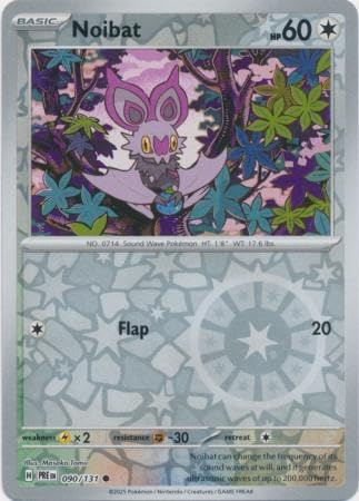 Pokemon - Noibat 090/131 Prismatic Evolutions – Reverse Foil Single Card