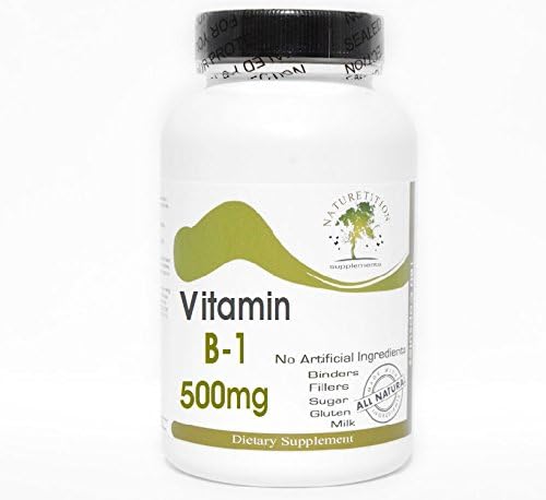 B-1 Vitamin 500mg ~ 200 Capsules - No Additives ~ Naturetition Supplements