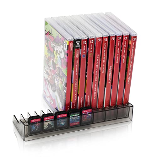 Switch Game Case/Card Holder For Table, Cabinet Game Storage Organizer Stand（16 Cases, 16 Cards） #TOP10