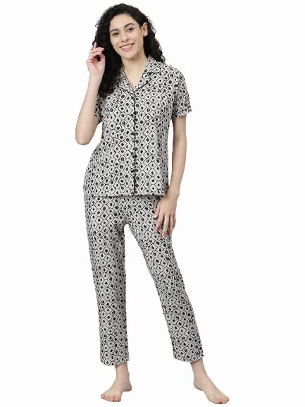 Cotton Printed Night Suit Set of Shirt 