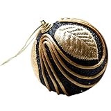 Kerstballenset voor kerstboom, 8 stuks onbreekbare plastic decoraties met sneeuwvlokken in zwart en goud voor hol