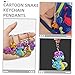 Ciieeo 18Pcs Snake Shaped Keychain for Fun Cartoon Party Favors Unique Goodie Bag Fillers Class Awards Playful Decorative Accessories for All Ages