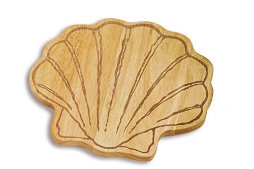 Picnic Plus Sea Shell Shaped Wooden Cutting, Serving Board