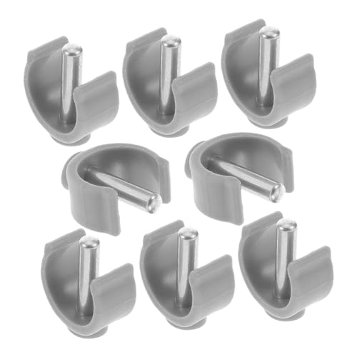 WOFASHPURET Sturdy Steel Crutch Tips Replacement 8pcs Walking Stick Latch Buckles C-Shaped Crutch Holders for
