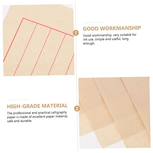 Gadpiparty 250 Folhas De Papel De Arroz Papel De Prática De Caligrafia Folhas De Papel De Caligrafia