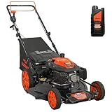 YARDMAX 22 in. 201cc Select PACE 6 Speed CVT High Wheel RWD 3-in-1 Gas Walk Behind Self Propelled Lawn Mower, Black