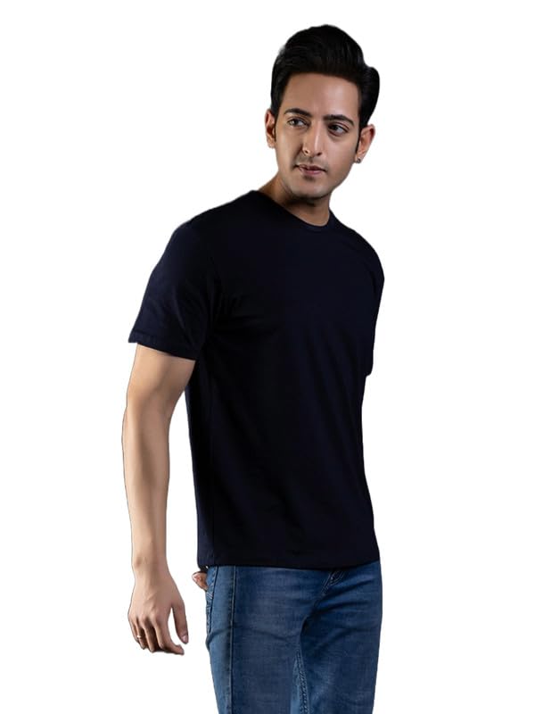 Image of Ghumakkad Cotton Blend Half Sleeve Round Neck Sports T Shirt for Men