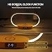 Bedside Lamp with Wireless Charger, LED Table Lamp with Touch Control, USB Port, 3 Color Modes & Clock, Dimmable Wooden Nightstand Lamp Modern Desk Lamp, Eye-Caring Night Light for Home Bedroom Office