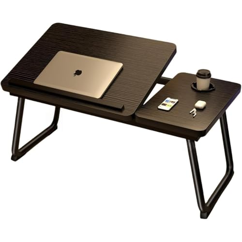 Wnbsiue折りたたみテーブル ローテーブル ベッド ミニ 折り畳み ベッド 机 小さい机 軽量 持ち運び便利 省スペース リビング 寝室 こたつ 一人暮らし 収納楽々 調整可能 おしゃれ コンパクト 安定構造 簡単折り畳 (ブラック)