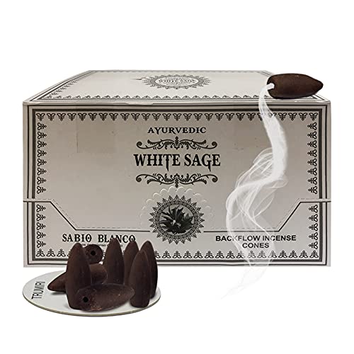 White Sage Backflow Incense Cones For Waterfall And Mat Bundle Inciensos Aromaticos|Incienso|Inciense|Insienso #TOP1