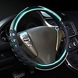 Funda para rueda de coche ISTN Funda de Piel Sintética Volante de Coche (Verde)
