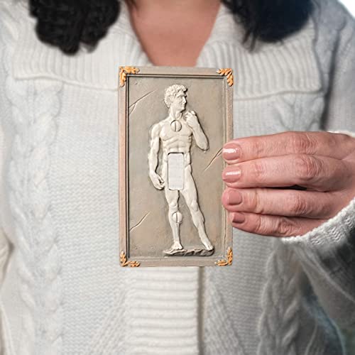 Bella Haus Design Michelangelo's David 3D Sculpted Light Switch Cover - Polyresin Single Toggle Wall Switch Plate Cover- Statue Of David Michelangelo Wall Home Art Decor (David) #TOP4
