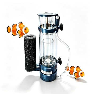 Protein Skimmer, Suitable for 50 to 80 Gallon Saltwater Aquariums. Protein Skimmer with Silent Design, Wall-Mounted Installation, Specially Designed for Marine Coral Aquariums