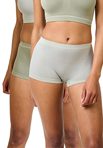 Billet Doux Femme Zen Attitude Lot de 2 Shorties, Blanc / Sauge + Sauge, 38-40 EU Cover