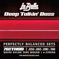 Excellent Quality and Performance: Our Beatle Bass set is made up of special lengths and gauges. Each handmade string is calibrated to fit the three different bridge types made by Höfner White Nylon Tape Wound: New proprietary white nylon produces br...