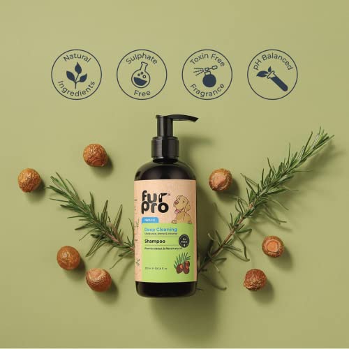 Image of Deep Cleaning Shampoo for Dogs & Cats - Natural Shampoo with Rosemary Oil for Healthy Skin & Coat - Witch Hazel for Soothing Itchy Skin, Controls Bacteria & Bad Odour - 300ml