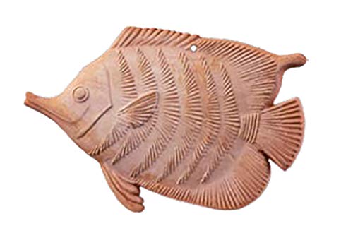ANTICO MESTIERE Grand poisson 22 cm en terre cuite.