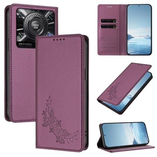 �X�}�z�P�[�X �Ή��@�� for Oukitel C60 / C60 Pro �yRFID�u���b�N�z�y�J�[�h�z���_�[�t�����z �}�O�l�b�g�J�� �X�^���h�@�\�t���z�X�}�z�P�[�X Violet