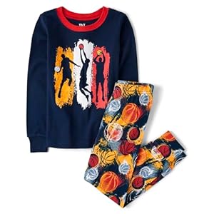 The Children’s Place Boys’ Long Sleeve Snug Fit Cotton 2 Piece Pajamas