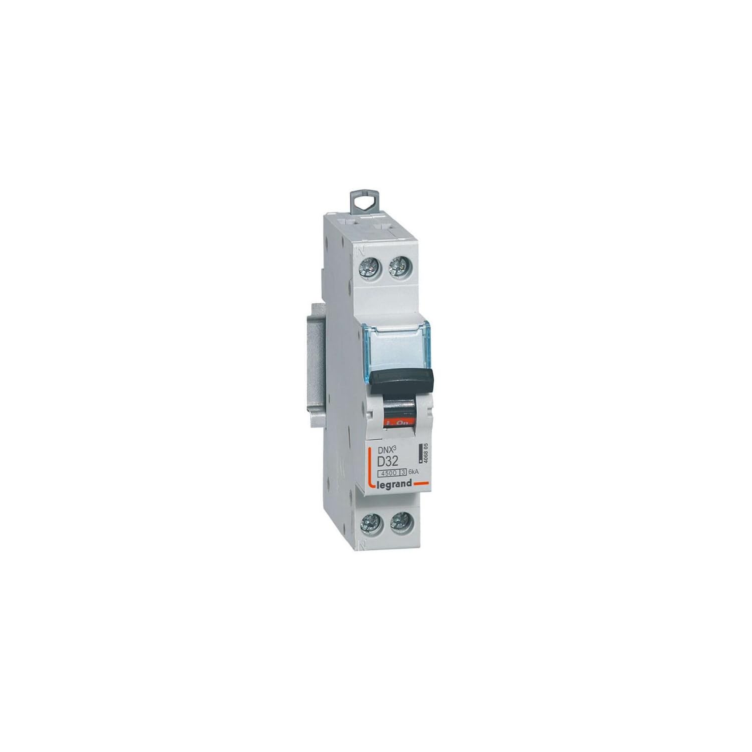 406805 Disjoncteur Legrand 32A unipolaire + neutre DX3 - courbe D - 4,5/6kA - À vis - 1 module