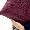 Women's Retro Stylish Pu Envelope Fashion Clutch Crocodile Pattern Clutch Purs Oversized Evening Handbag, Claret-red 1pc #4