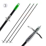 maifield Bowfishing Head Carbon/Glass-Fiber Arrow Shafts 2 Mechanical Barbs 2.5