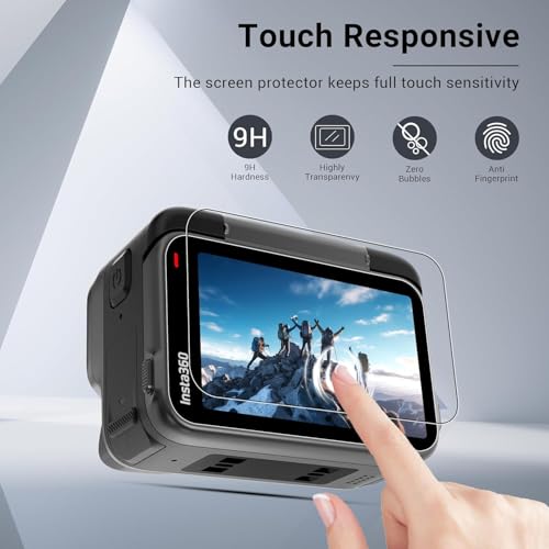 Image of M.G.R.J Tempered Glass Screen Protector for Insta360 Ace Pro 2 Action Camera (Set of 2 Tempered Glass & 1 Screen Guard)