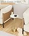 AEPOALUA Drink Table Pedestal, Round Side Table, Drink Tables for Small Spaces, Pedestal End Table, Small Pedestal Table (Gold)