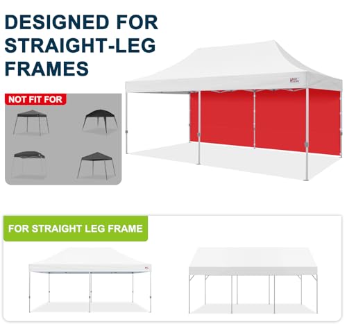 Image of MASTERCANOPY 10x20 Pop Up Canopy Sidewall Only 1-Pack Red