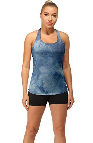 icyzone Built in Bra Workout Tank Tops for Women - Open Back Strappy Athletic Yoga Tops Exercise Running Gym Shirts2