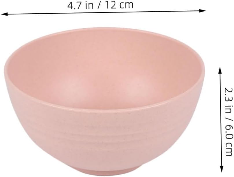 Unbreakable Bowl Set of 4-4.72 Inch Plastic Kitchen Bowls for Soup Rice Noodles - Shatterproof Dinnerware for Family Meals and Everyday Use