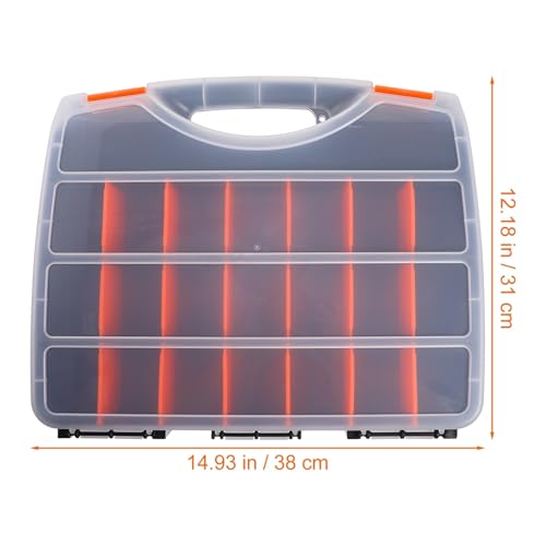 Boîte à composants multiples OSALADI transparente avec cloisons amovibles