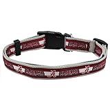 Pets First Collegiate PET Collar New Version Alabama Crimson Tide Dog Collar, Size Medium. Best Sports Team Color for Dogs & Cats. A Shiny & Colorful Dog & Cat Collar Licensed by The NCAA
