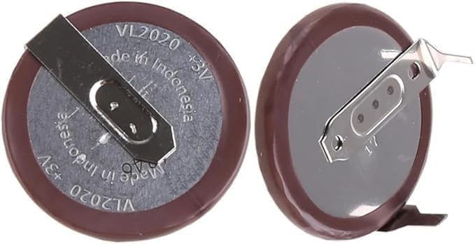 BenjiPower - Pile VL2020 Batterie Rechargeable 90 degrés 3 V pour Mini Cooper R50 R52 R53 R56 BMW E39 E46 E53 E60 E61 E62 E81 E90 E91 E92 Ford Transit...