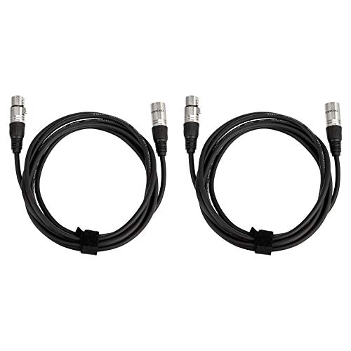 Amazon Basics 2-Pack XLR Male to Female Microphone Cable for Recording Studio, Speaker or PA System, Shielded, All Copper Conductors, 6MM PVC Jacket, 10 Foot, Black by Amazon Basics - Image 3