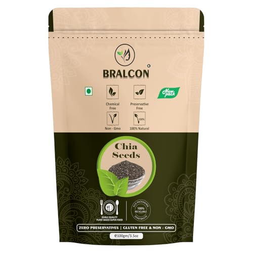 Image of BRALCON Raw Seeds Combo Pack - 400g | Flax Seeds - 200g, Chia Seeds - 100g, Pumpkin Seeds - 100g | Unroasted