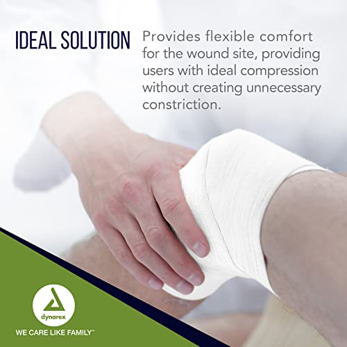 Dynarex Stretch Gauze Bandages, 6" X 4.1 Yds, Non-Sterile & Latex-Free, Provides Wound Care In Medical And Home Environments, Individually Rolled, 1 Case - 8 Boxes Of 6 Bandages #TOP3