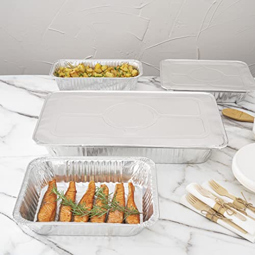 image for Restaurantware LIDS ONLY: Foil Lux Foil Pan Lids, 25 Oven-Ready Foil T