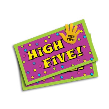 Trainers Warehouse High Five Lapel Pins & Cards, Great for Educational and Team Building (Set of 10)