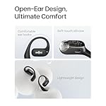 SHOKZ OpenFit - Open-Ear True Wireless Bluetooth Headphones with Microphone, Earbuds with Earhooks, Sweat Resistant, Fast Charging, 28HRS Playtime, Compatible with iPhone & Android, Black - Image 3