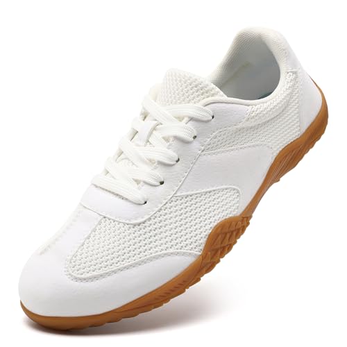 Image of Men's Barefoot Shoes Slip On Walking Tennis Sneakers for Men Zero Drop Sole Minimalist Running Shoe Lightweight Gym Workout Casual Fitness White C US 11
