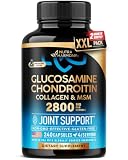 2800 mg Glucosamine Chondroitin MSM Collagen Joint Supplements Capsules