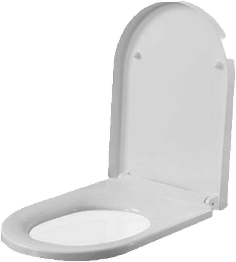U/V Shape Toilet Lids with Buffer Pad Quick Release Ultra Resistant Toilet Cover for Bathroom and Washroom (White 42)